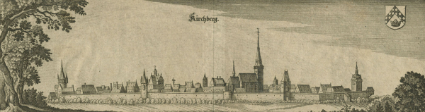 Kirchberg (Hunsrück). - Gesamtansicht. - Merian. - "Kirchberg".