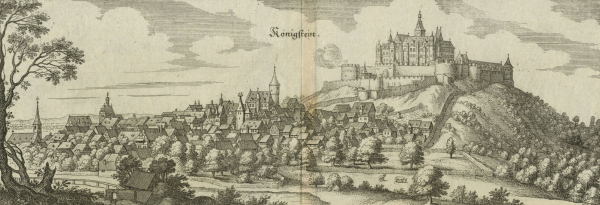 Königstein im Taunus. - Gesamtansicht. - Merian. - "Königstein".