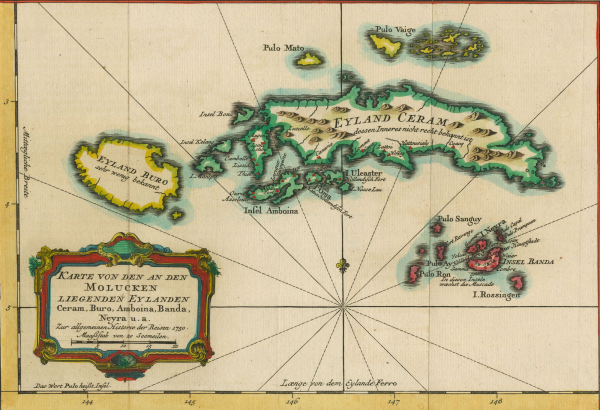 Molukken. - Indonesien. - "Karte von den an den Molucken liegenden Eylanden".