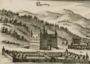 Schloss Oggenberg (Graz). - Vogelschau. - Merian. -...