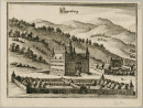 Schloss Oggenberg (Graz). - Vogelschau. - Merian. - "Oggenberg".