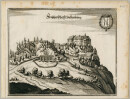 Hollenburg (Köttmannsdorf). - Gesamtansicht. - Merian. - "Freyherschafft Hollenburg".