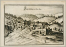 Frauenburg (Unzmarkt-Frauenburg). - Gesamtansicht. - Merian. - "Frauenburg In Ober Steir".