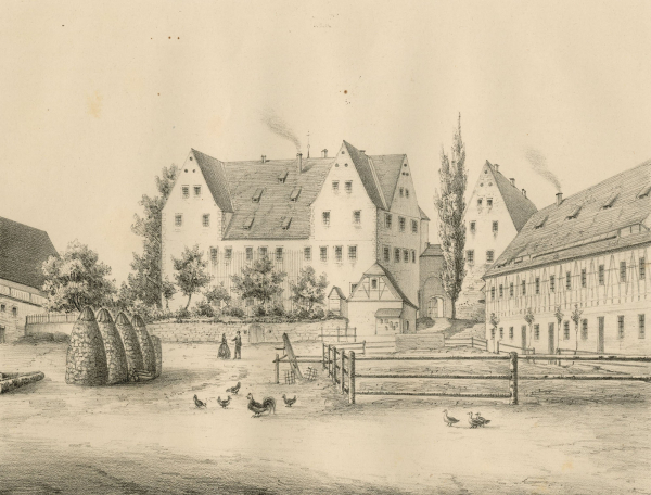 Frohburg-Streitwald (Leipzig). - Schlossansicht. - Poenicke. - "Wolftitz".